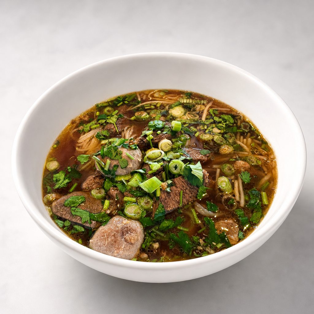 Thai Noodle soup (Pho’ style).