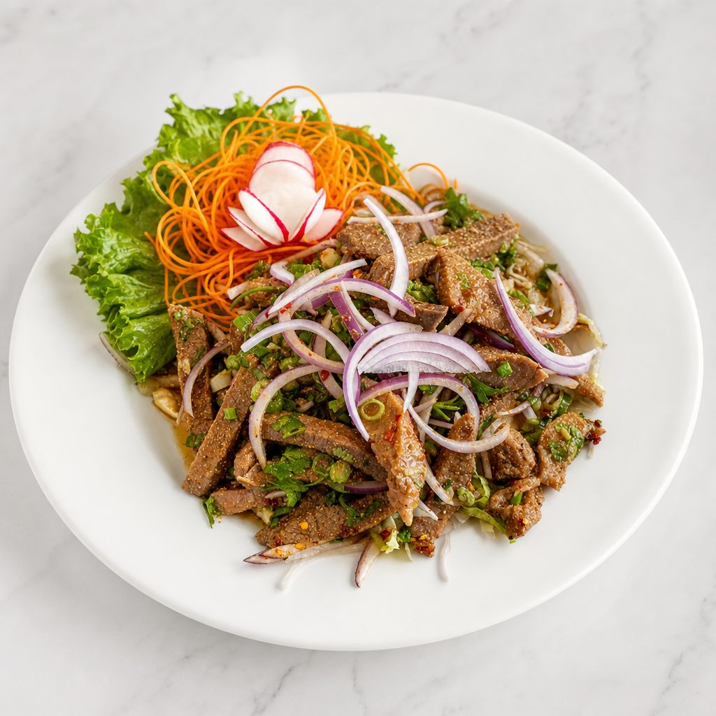 Nua Num Tok (Thai Beef Salad).