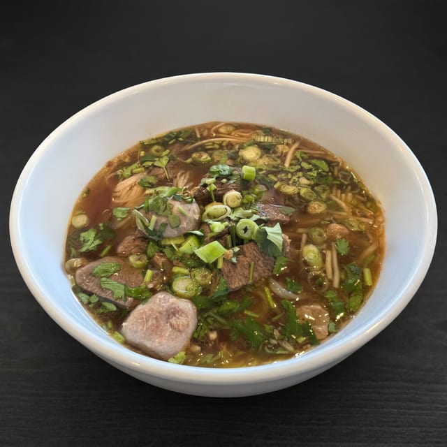 Thai Noodle soup (Pho’ style).
